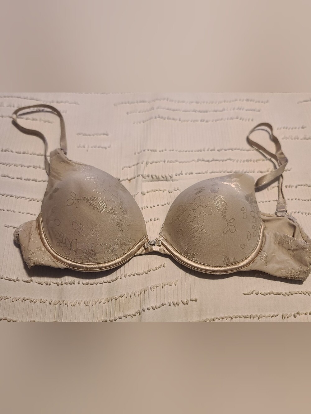 Lily Of France Beige Tan Push Up Bra 34B
